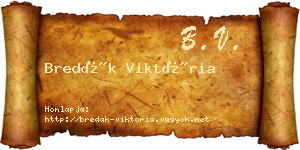 Bredák Viktória névjegykártya